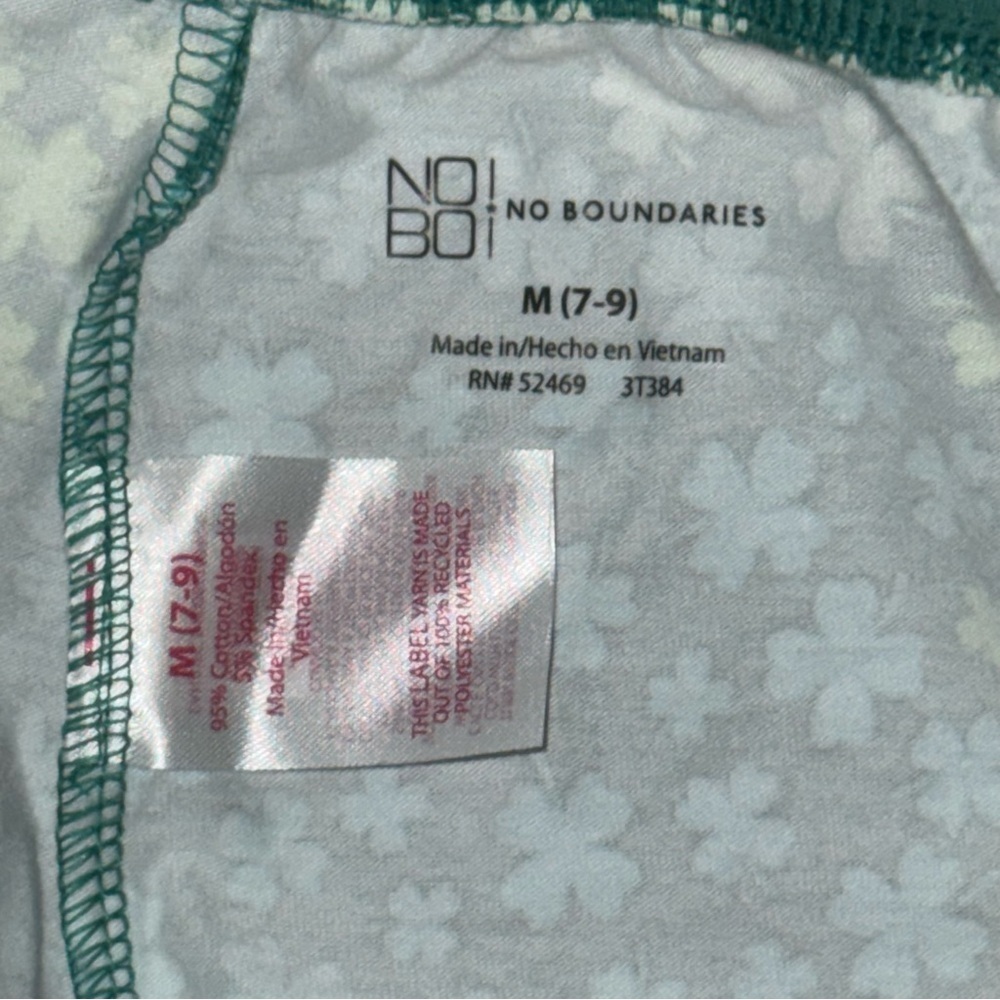 No Boundaries St Patrick’s Day Shamrock Leggings Juniors M 7-9 Green LOT Of 2 - Picture 10 of 15